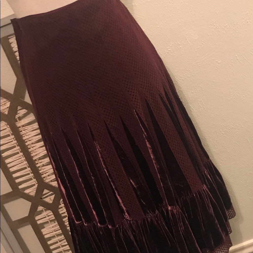 Free people prairie velvet boho skirt